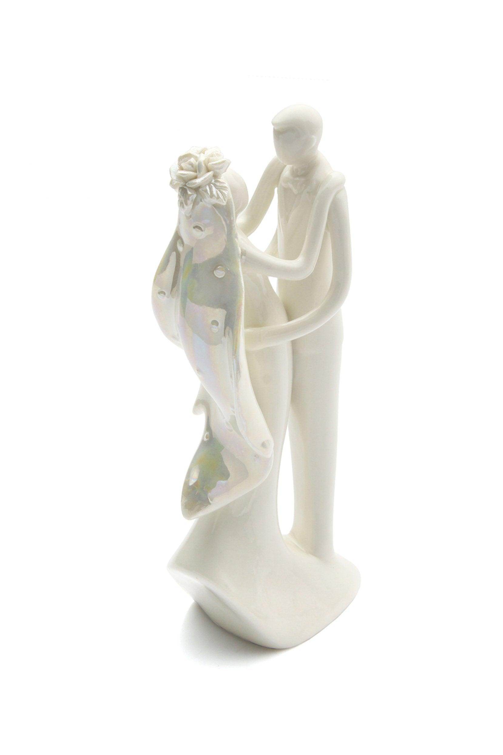 Wedding Cake Topper-Pearl Color Bride Groom Couple Topper CGF0203 (Set of 1 pcs) - COCOMELODY